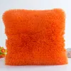 Novos travesseiros curtos sólidos Faux Fur Fur Shaggy Almofada de Pelúcia Macio Luxo Quente Lançamento Pillowcase Cadeira de Casa Cintura Decoração Decorativa