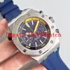 Relógio de designer masculino VK Quartz Timing pulseira de borracha colorida 42 mm relógio masculino