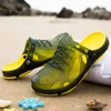 Sandali firmati della migliore qualità Pantofole estive spogliate Infradito da uomo Scarpe estive in gomma da spiaggia Sandali piatti maschili Nero Blu Verde militare