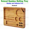 Smoking Tobacco Bamboo Rolling Tray 228 x 158 MM Stash Board Holds Cigarettes Blunts Herb Grinder Metal Pipe