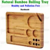 Smoking Tobacco Bamboo Rolling Tray 228 x 158 MM Stash Board Contiene sigarette Blunt Herb Grinder Pipa in metallo