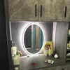 Specchio da bagno ovale a led specchio da bagno a led trucco nordico luce frontale lampada da parete bagno camerino dell'hotel lampada a specchio a led