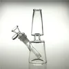 7 인치 유리 물 봉 Dab Rig with Hookah 14mm 여성 Downstem 남성 그릇 두꺼운 Recycler 비커 봉 흡연