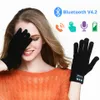 Touch Screen Sport Bluetooth Calling Music Gloves Kvinnor Män Höst Vinter Sticka Varm Talking Mittens för Mobiltelefon Pad Xiaomi
