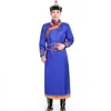 Yeni moda Moğol robe erkekler Için Festivali sahne performansı giyim oturma elbisesi Asya kostüm klasik etnik giyim