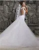 2019 Nuevo Barato Berta Sexy Sheer Back Sirena Vestidos de novia Correas espaguetis Vestido de novia con apliques de encaje Arabia Saudita Vestidos FH1