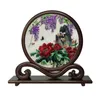 Antieke Chinese kantoor home decor ambachten ornamenten hand borduurwerk zijde werkt met wenge hout frame tafel accessoires decoraties geschenken