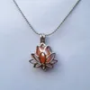 Rhodiumpläterad färg Lotus Hängsmycke Locket Cage kan öppna Hängsmycke för armband Halsband Örhänge DIY Floating Charms Smycken