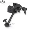 Freeshipping Big Super Clamp met extension arm en standaard stud 1/4 "3/8" Thread Light Stand Ondersteuning Clip voor foto Fotografie Studio