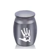 Cremation Pendant For Ashes Mini Urn can Carry with you Engraving Paw Print Jar Funeral Urns 30x40mm