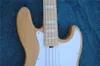 Factory Custom 5 Strings Natural Wood Color Electric Bass Guitar,Chrome Hardwares,Maple Fingerboard,Ash Body