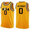 러셀 0 Westbrook Reggie 31 밀러 UCLA NCAA Miller Jersey 농구 캠퍼스 베어 Ucla 유니폼 에이스