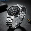 Relogio Masculino Crrju Men Luxury Full Steel Watchesファッションスポーツクォーツミリタリードレスウォッチ男性明るい防水時計242V