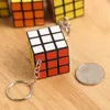 3x3x3cm حجم Magic Size Cube with keychain Puzzle Cube Play Cubes Basovles Games Toy Toy Kids Intelligence Toys Educations Toys