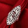 Plated sterling silver Classical creative carved ring DHSR698 US size 7 ; epacket DHL women's 925 silver plate Cluster Rings jewelry