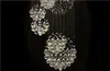 Modern Chandelier Large Crystal Light Fixture for Lobby Staircase Stairs Foyer Long Spiral Lustre Ceiling Lamp Flush Mounted Stair Light