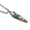 Hela hiphophalsband smycken Steampunk Gold Color Titanium rostfritt stål Statendet Animal Scorpion Bullet Pendant Necklalac9955168