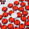 Micui 200pcs 12mm Round Chamfer Surface Flatback crystals Stones Sewing Acr