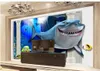 3d Wallpaper walls Cute shark 3d palace Roman column decoration interior high-grade beautiful wall paper