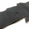 Svart mocka läder ratt rött markstitch wrap cover passning för Porsche Cayenne 201520168751699