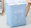 Laundry Baskets Cotton Linen Storage Bag with Handle Foldable Kids Clothes Organizer Dustproof Cloth Basket 4 Designs Optional BT5321