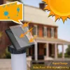 Luz LED Solar para decoración navideña, lámparas de pared con llama parpadeante para jardín, iluminación de emergencia impermeable