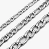 on sale 3meter lot stainless steel Fashion Findings chain marking chain Silver NK Figaro Chain 4mm/6mm/7mm/9mm/12mm wide choose