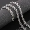 ed Rope Chain Классические мужские ювелирные изделия из белого золота 18 карат, модное ожерелье в стиле хип-хоп, ювелирные изделия 24 дюйма299n