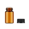 1ml 2ml 3ml mini Amber Cam Esansiyel Yağ Reaktifleri Yeniden doldurulabilir örnek şişe Kahverengi Cam Şişeler CAP193K