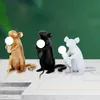 Résine souris lampes de table moderne chambre lampes de chevet dessin animé Animal LED veilleuse créatif enfants salle d'étude lampe de bureau