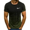 Mode Casual Sports Print Short-Sleeved Camouflage T-shirt, Sommar Personlighet Utskrift T-shirt herr. C19041901