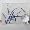 Новая жаккардовая орхидея травяной ужин Plassemat прямоугольник чаша пластины защищать прокладку роскошный дамасский этнический банкетный обеденный стол мат китайский шелковый коврик