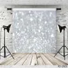 Silver Twinkle Stars Bokeh Photography Background Sfondo in vinile per bambini Baby Lovers Prom Party Studio Photocall Photobooth