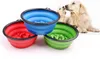 New Portable Foldable Pet Dog Feeders Cat Eat Slowly Bowl Outdoor Portable Folding Food Bowls