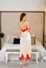 Two Pieces Bridal Bathrobe Full Length Lingerie Nightgown Pajamas Sleepwear Lace Luxury Dressing Gowns Housecoat Nightwear Lounge Wear