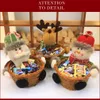 Śliczne świąteczne cukierki do przechowywania Bamboo Xmas Uchwyt na prezent koszyk domowy Dekoracja