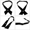 Regulowany Krzyż Kręty Mężczyźni Kobiety Business Casual Neck Cross Bowtie School Uniform Pre związane Bows Neck Krawaty Akcesoria
