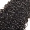 VMAE Peruano 10 a 30 polegadas 100g 120g Natural Black Kinky Curly Clipe em Elastic laços Virgin Remy Human Human Cordilheira rabo de cavalo