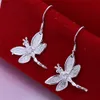 Ensembles High Grade 925 Silver Silver Insets Dragonfly Set Bijoux Set DFMSS302 Vente directe d'usine 925 Boucle d'oreille de collier de collier en argent