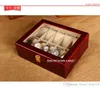 Stałe zegarki z drewna pudełko biżuteria kolekcja skrzynki kolekcja pudełko wyświetlacz