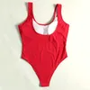 Bfustyle Classic USA Baywatch Swimsuit Women Sexy Red Bathing Suit One Piece Swimwear Thong水泳スーツY190723015227722