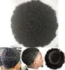 Afro Curl 360 vague Afro toupet pleine dentelle toupet hommes perruque de cheveux hommes postiches remplacement de cheveux humains vierges européens pour hommes noirs