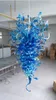 Dale Chihuly Style Blue Blown Glass Chain Pendant Lamps LED CANDELIERS FOLD MONTERAD MURANO STIL MODERN MODERT PÅ