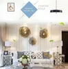 Golden Hollow Iron Flowers Oggetti decorativi Mesh Flower Wall Hanging American Garden Home Camera modello creativo hotel