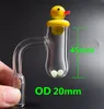 새로운 평면 상단 둥근 바닥 20mm OD Quartz Banger 테플 진주와 네일 컬러 Duck Carb Cap for Glass Bongs Dab Rigs