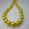 10-11 MM REAL NATURAL image gold South Sea pearl necklace 14K yellow gold