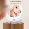 Bärbar LED -upplyst makeup spegel fåfänga kompakt smink speglar fåfänga kosmetisk spegel 10x förstoringsglas vt00055559456