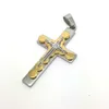 Collier personnalisé avec pendentif croix en acier inoxydable, couleur or et argent, collier de poignet à vis pour hommes et garçons, chaîne NP55