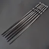 21.6 '' 55 cm BBQ Skewers Ze Stali Nierdzewnej Duże Płaskie Grill Igły Skewer Set Sticks Shish Kabob Metal Uchwyt Outdoor Forks Tool T200111