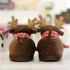 Designer-por cartoon fêmea caseira sapatos animais chinelos mulher homens casais deer pantuflas christmas pantufas quente